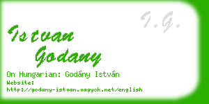 istvan godany business card