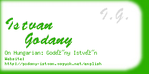 istvan godany business card